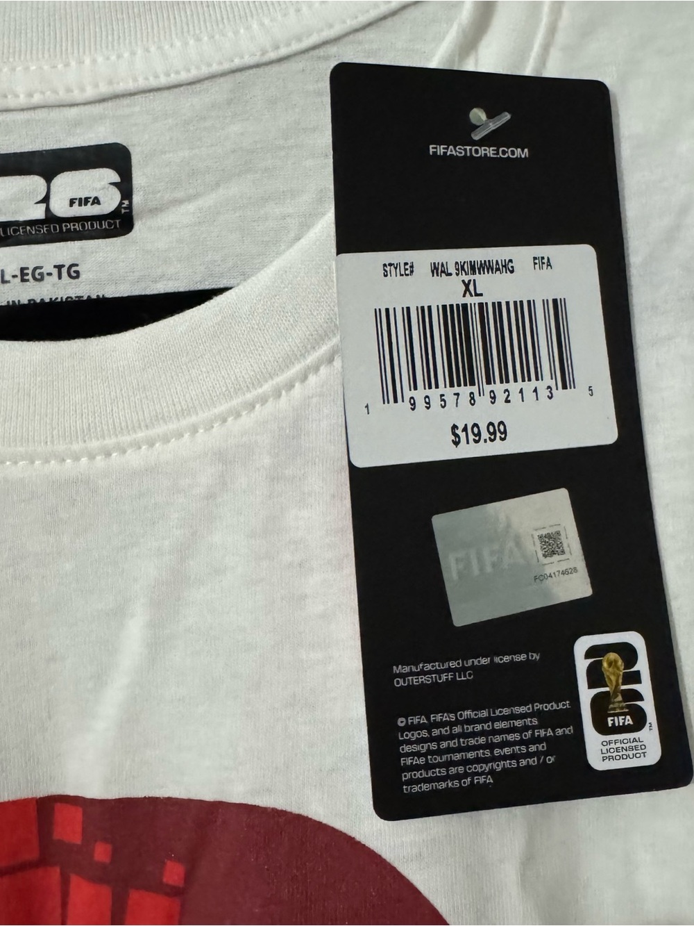 FIFA World Cup CAN MEX USA Graphic T-Shirt Men's Size XL White Cotton Jersey NWT - Picture 4 of 7
